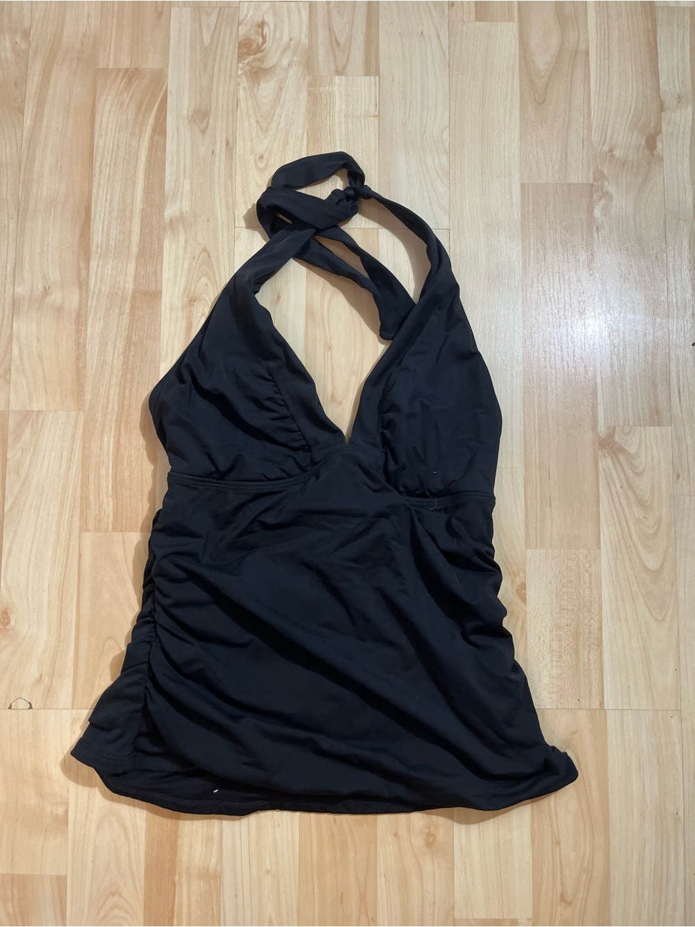 Athleta Shirrendipity Black Womens Halter Tankini Swim Size Medium